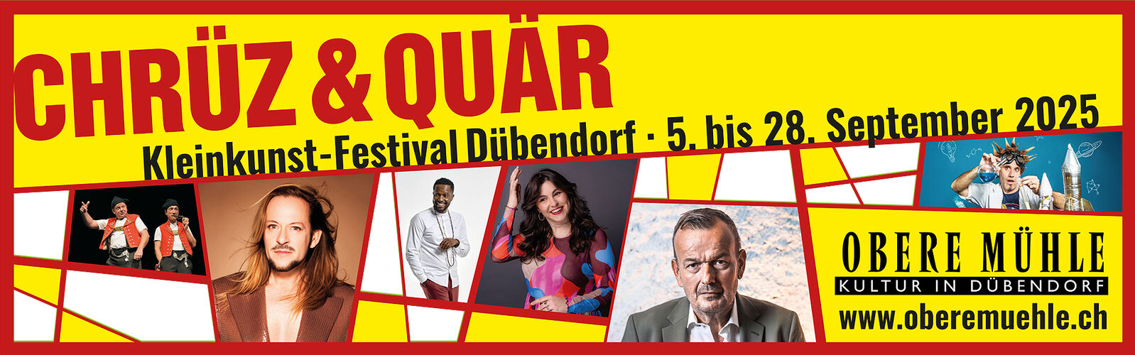 15. Kleinkunst-Festival Chrüz & Quär - 5. September 2025 und vom 10. bis 28. September 2025